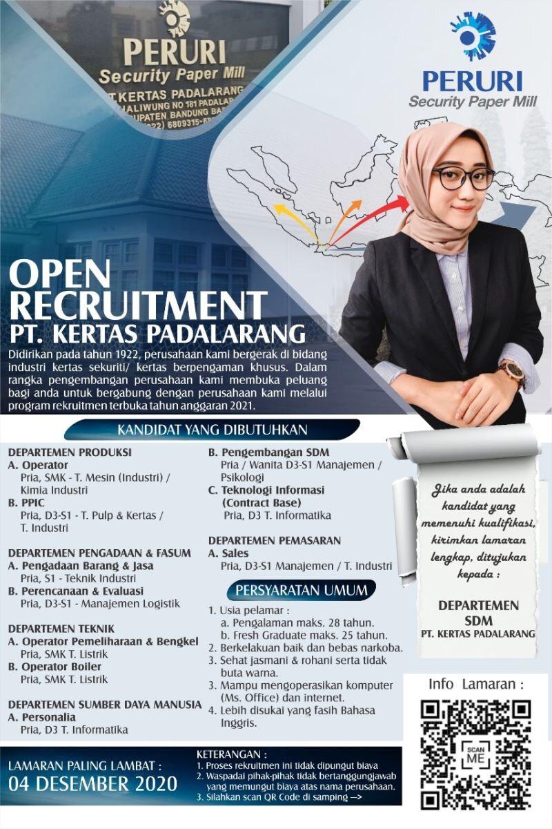 Lowongan PT. Kertas Padalarang