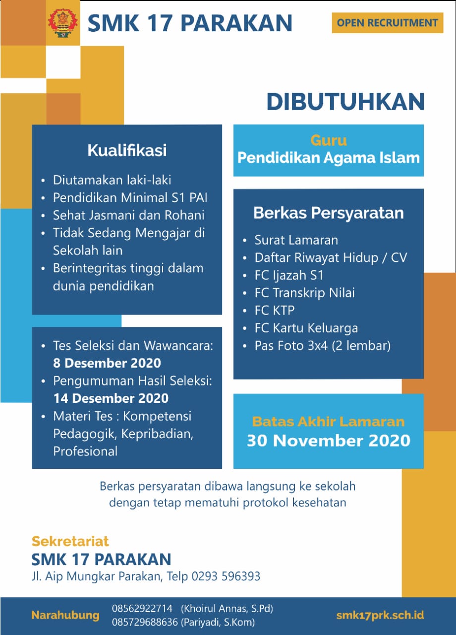 Lowongan SMK 17Parakan