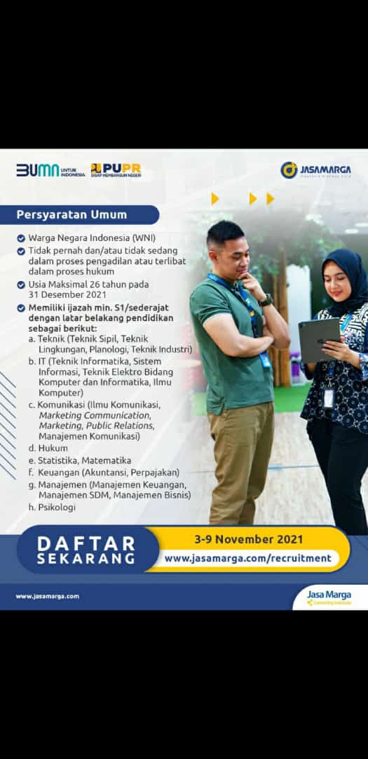 Lowongan Kerja Jasa Marga