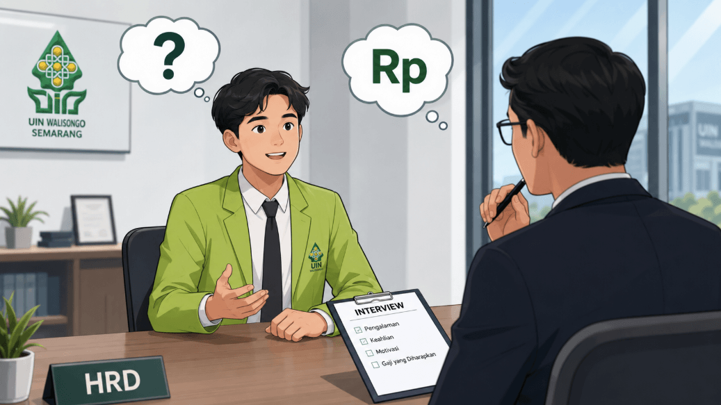 Fresh graduate menjawab pertanyaan gaji yang diharapkan saat interview kerja