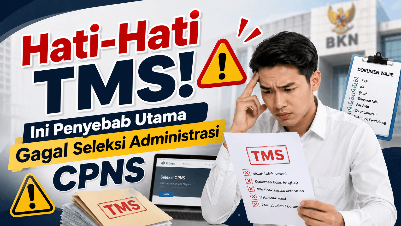 Hati-Hati TMS! Ini Penyebab Utama Gagal Seleksi Administrasi CPNS