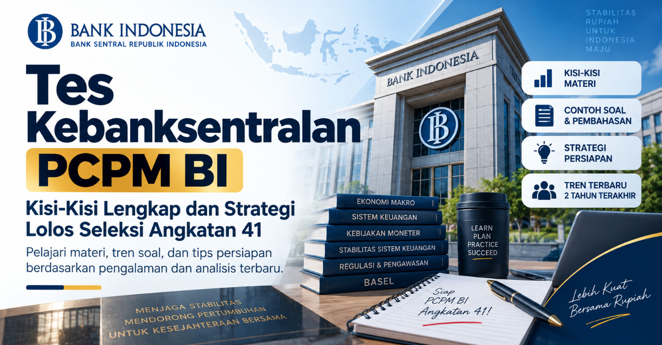 Ilustrasi persiapan tes kebanksentralan PCPM BI Angkatan 41